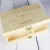 Cadeaux avec le nom: Coffret en bois personnalis&eacute; avec dessin d'un ours en peluche