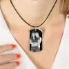 Bijoux personnalis&eacute;s: Pendentif avec photo et texte grav&eacute;