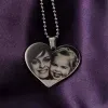 Bijoux personnalis&eacute;s: Pendentif coeur avec photo grav&eacute;e