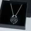 Bijoux personnalis&eacute;s: Pendentif personnalis&eacute; en argent divisible en forme de coeur