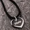 Bijoux personnalis&eacute;s: Bijour coeur en argent grav&eacute;