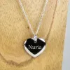 Bijoux personnalis&eacute;s: Bijour coeur en argent grav&eacute;