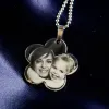 Bijoux personnalis&eacute;s: Pendentif fleur grav&eacute;e