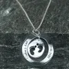 Bijoux personnalis&eacute;s: Pendentif pieds en argent personnalis&eacute;