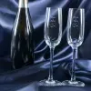 Art de la table personnalis&eacute;: Fl&ucirc;tes &agrave; champagne grav&eacute;es avec cristaux Swarovski pour les couples