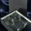 Art de la table personnalis&eacute;: Verres &agrave; vin avec initiales grav&eacute;es