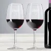 Art de la table personnalis&eacute;: Verres &agrave; vin grav&eacute;s avec l'ann&eacute;e de naissance