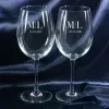 Art de la table personnalis&eacute;: Verres &agrave; vin monogramme