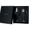 Art de la table personnalis&eacute;: Verres &agrave; vin grav&eacute;s motif floral