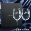 Art de la table personnalis&eacute;: Verres &agrave; vin grav&eacute;s Mr et Mrs