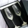 Art de la table personnalis&eacute;: Coupes de champagne grav&eacute;es d'initiales