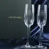 Art de la table personnalis&eacute;: Coupes de champagne grav&eacute;es pour un couple