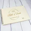Cadeaux avec le nom: Carnet en bois pour couple grav&eacute;