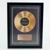 D&eacute;coration: Disque d'or personnalis&eacute; dans un cadre
