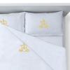 Avec monogramme (initiales): Ensemble de draps lits brod&eacute;s avec monogramme