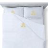 Avec monogramme (initiales): Ensemble de draps lits brod&eacute;s avec monogramme