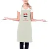 Cadeaux brod&eacute;s: Ensemble de tabliers BIO brod&eacute;s pour m&egrave;re et enfant