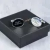 Cadeaux avec le nom: Boutons de manchette en argent avec initiales grav&eacute;es