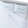 Cadeaux brod&eacute;s: Jeu de draps brod&eacute;s avec pr&eacute;noms