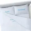 Cadeaux brod&eacute;s: Jeu de draps brod&eacute;s avec pr&eacute;noms