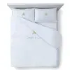 Cadeaux brod&eacute;s: Jeu de draps de lit brod&eacute;s 'Fleur'