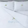 Cadeaux brod&eacute;s: Jeu de draps de lit brod&eacute;s 'Fleur'
