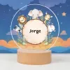 Cadeaux avec le nom: Lampe pour enfants personnalis&eacute;e avec des animaux