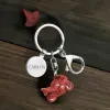 Bijoux personnalis&eacute;s: Porte-cl&eacute;s grav&eacute; 'moto'