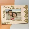 Cadeaux avec le nom: Cadre photo grav&eacute; pour couple