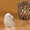 Cadeaux avec le nom: Miroir &agrave; c&oelig;ur grav&eacute; pour sac &agrave; main