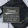 Cadeaux avec le nom: Miroir grav&eacute; avec d&eacute;dicace