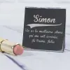 Cadeaux avec le nom: Miroir grav&eacute; avec d&eacute;dicace