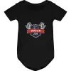 Cadeaux avec le nom: Ensemble de t-shirts noirs personnalis&eacute;s pour p&egrave;re et fils &laquo; Carreras &raquo;