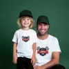 Cadeaux avec le nom: Ensemble de t-shirts personnalis&eacute;s p&egrave;re et fils &laquo; Course &raquo;
