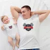 Cadeaux avec le nom: Ensemble de t-shirts personnalis&eacute;s p&egrave;re et fils &laquo; Course &raquo;