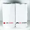 Cadeaux brod&eacute;s: Pack de serviettes brod&eacute;es pour couple