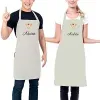 Cadeaux brod&eacute;s: Pack tabliers BIO brod&eacute;s pour couple