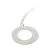 Bijoux personnalis&eacute;s: Pendentif disque en argent pour professeur