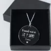 Bijoux personnalis&eacute;s: Pendentif en Argent 'Grand-m&egrave;re, Je t'aime!' grav&eacute;