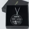 Bijoux personnalis&eacute;s: Pendentif en argent naissance personnalis&eacute;
