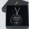 Bijoux personnalis&eacute;s: Pendentif en argent personnalis&eacute; avec d&eacute;dicace