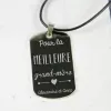 Bijoux personnalis&eacute;s: Pendentif 'pour la Meilleure Grand-m&egrave;re' grav&eacute; de Votre Signature