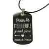 Cadeaux avec le nom: Pendentif 'pour Le Meilleur Grand-p&egrave;re' grav&eacute; de Votre Signature