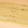 D&eacute;coration: Planche en bois de bambou personnalis&eacute;e grav&eacute;e