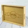 D&eacute;coration: Plateau en bambou personnalis&eacute; avec nom grav&eacute;