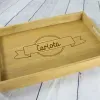 D&eacute;coration: Plateau en bambou personnalis&eacute; avec nom grav&eacute;
