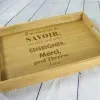 Bois personnalis&eacute;: Plateau en bois grav&eacute; pour enseignant 'Le savoir est une chose'