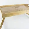 D&eacute;coration: Plateau personnalis&eacute; amusant en bois grav&eacute; 