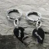 Bijoux personnalis&eacute;s: Porte-cl&eacute;s coeur duo grav&eacute;