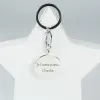 Bijoux personnalis&eacute;s: Porte-cl&eacute;s en argent grav&eacute;